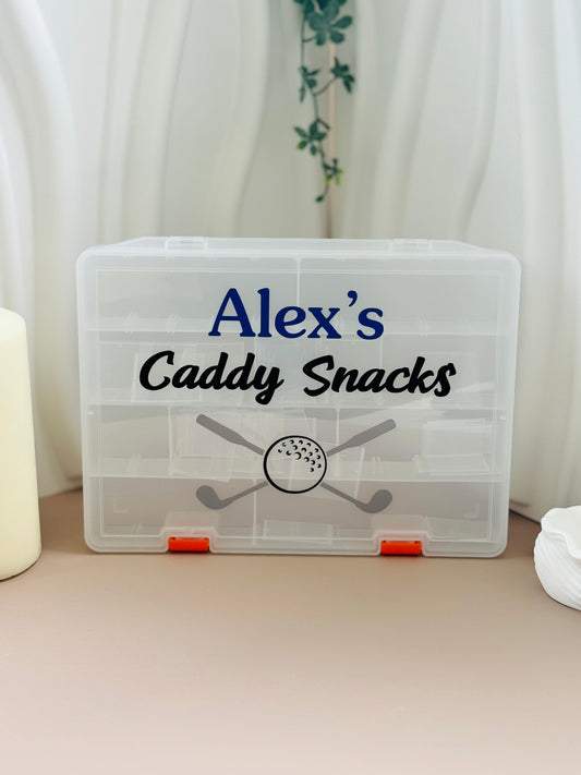 Personalised Candy Snack Box – 36 Adjustable Compartments – Custom Name Organizer for Kids & Adults