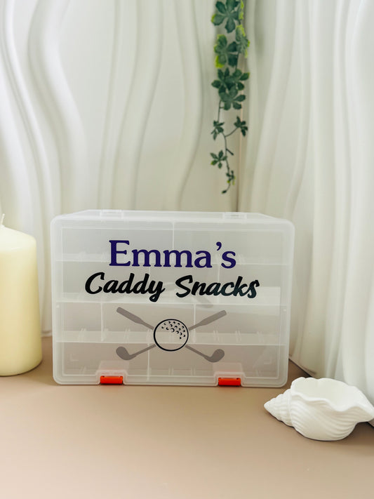 Personalised Candy Snack Box – 36 Adjustable Compartments – Custom Name Organizer for Kids & Adults